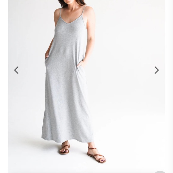 Carly Jean Los Angeles Dresses & Skirts - CJLA ribbed spaghetti dress - new - Heather grey - large